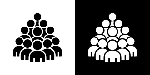Crowd Icon Vector Illustration. Flat Style Design Created For Creative Flexibility In Light And Dark Versions.