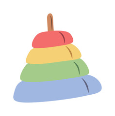 Colorful pyramid simple children toy