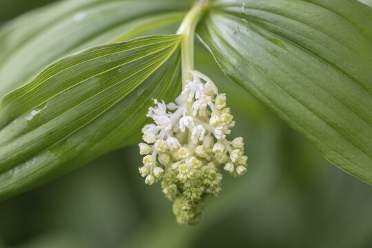 False Solomon's seal (Smilacina racemosa), Emsland, Lower Saxony, Germany