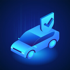 Banking icon Car insurance