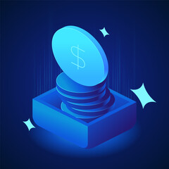 Banking icon Credit in cash. Online solution