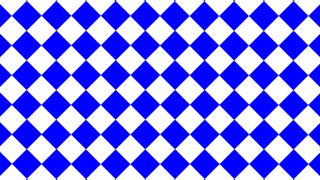 A repeating pattern of blue and black diamonds creating a checkered visual texture background art