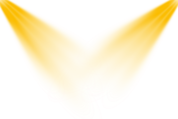 Dual Golden Spotlights