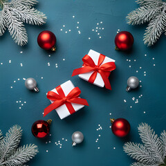Merry Christmas with colorful gift boxes, perfect for making backdrops or signs.