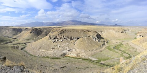 Landscape around Ani Archaeological site, Kars, Turkey