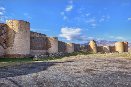City walls encircling the Ani Archaeological site, Kars, Turkey