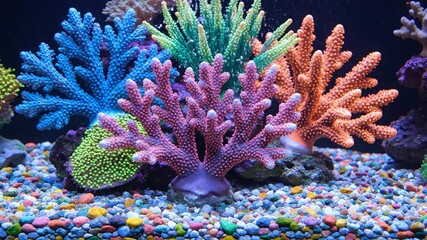 Vibrant underwater coral garden ecosystem diversity marine life