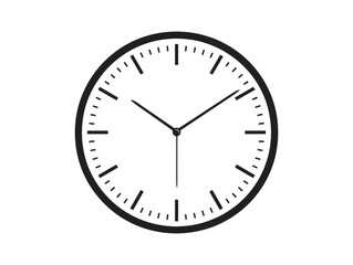 Modern 2D Clock Icon Vector Line Art Graphic For Minimalist Website And App Interfaces
