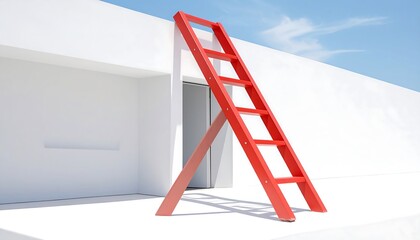 Red Ladder Reaching for the Sky.