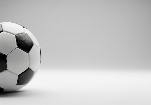 soccer ball on black background - Powered by Adobe