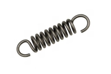 Metal helical compression spring showing tension and flexibility