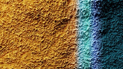 細かい粒子で構成された砂浜に残る波の紋