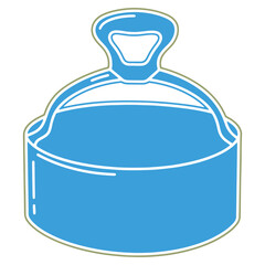 Stylish Blue Jar with Handle Vector Graphic for Food Storage and Home Decor Concepts