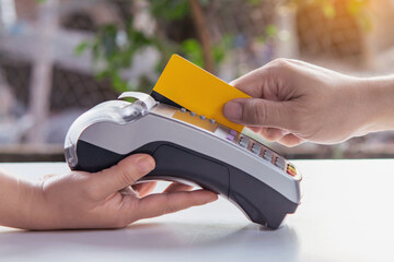 Paying for services by credit card on EDC machine or credit card terminal