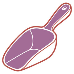 Stylish Purple Scoop with Brown Edges for Kitchen or Laundry Room Organization and Efficiency