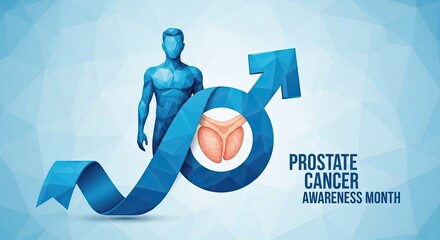 Raise prostate cancer awareness this month with powerful imagery, promoting medical research and support for men's health in a modern, impactful style.