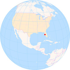 Location Map of St. Pete&ndash;Clearwater Int. Airport (St. Petersburg, Florida, United States). IATA-code: PIE. No labels at all.