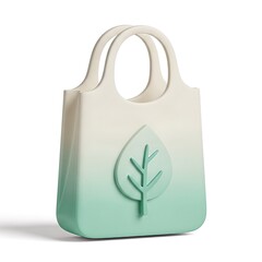 Eco-Friendly Ombre Tote Bag with Leaf Design.