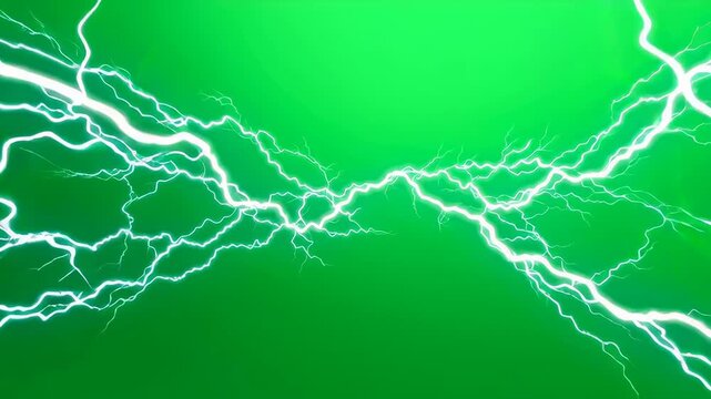 Lightning power,Light effect overlay on green screen background