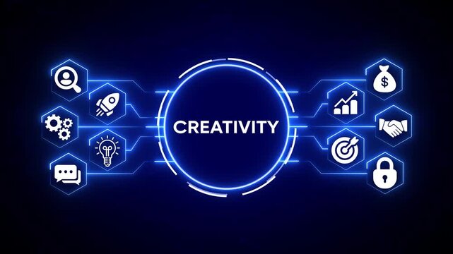 Futuristic Neon Hexagon Network Connection Digital Abstract Technology Background Glowing Blue Lines Data Transfer Circuitry Communication Network Structure Sci Fi Science Innovation Global