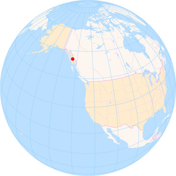 Location Map of Petersburg James A. Johnson Airport (Petersburg, Alaska, United States). IATA-code: PSG. No labels at all.