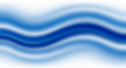 Fototapeta premium Abstract Blue Wave Flowing Background with Smooth Gradient.