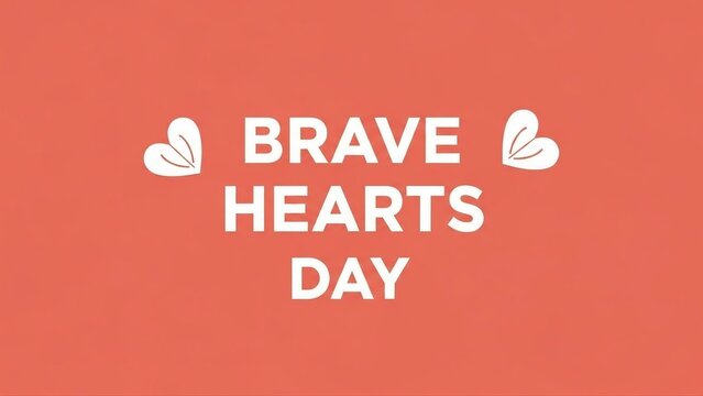 Bright and Cheerful Artwork Highlighting Brave Hearts Day with Love and Connection Themes in a Fun Style