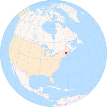 Location Map of Airport Portland Int. Jetport (Portland, Maine, United States). IATA-code: PWM. No labels at all.