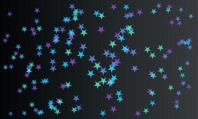 Sparkling colorful stars twinkling against a dark night sky
