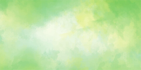 Abstract watercolor art design texture with colorful bright yellow, green, and orange summer sky pattern illustration. happiness, grunge, fire, spring, paper, blur, vintage, bokeh, sun