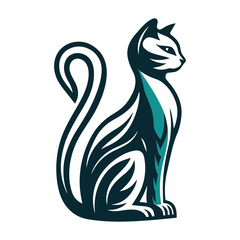 Elegant Cat Illustration Vector Icon Set of Various Transportation Vehicles