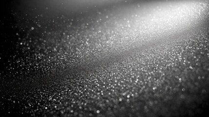 Obraz premium Silver Glittering Surface with Light Spot, Abstract Background for Festive and Celebration Themes