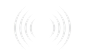 White glowing signal waves or sound wave with ripple motion and dynamic curved lines creating a radiant pulse vortex effect and audio visualization on transparent background