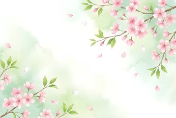 spring background with sakura flowers