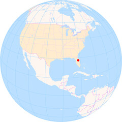 Location Map of Orlando Sanford Int. Airport (Sanford, Florida, United States). IATA-code: SFB. No labels at all.