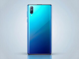 Back view of blue gradient smartphone