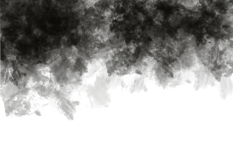 Black ink splat and splash abstract texture with dark storm clouds and white fog motion backgroundBlack ink splash and smoke clouds on white backdrop abstract nature texture motion