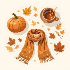 Cozy Autumn Objects Set