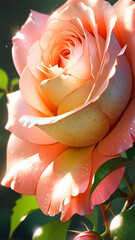 roses, garden bloom, sunny day, blue sky, floral design