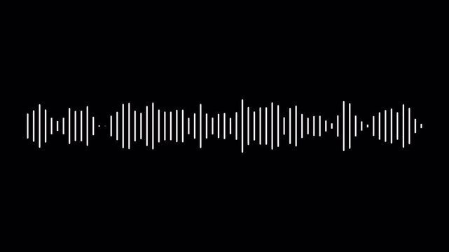 Podcast audio waveform with microphone icon Animation on a transparent background, Audio waveform with microphone icon animation, Audio Equalizer Background Animation With Alpha Channel.