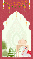 Indian Wedding Invitation set of Mehndi, Sangeet and wedding