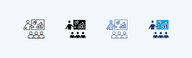 Training Session Multiple Icon Illustration Vector