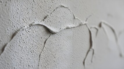 Close up of textured gray wall surface with applied compound