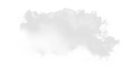 Realistic cloud isolated on transparent background