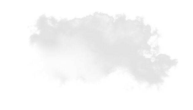 Realistic cloud isolated on transparent background
