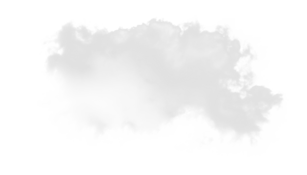Realistic cloud isolated on transparent background