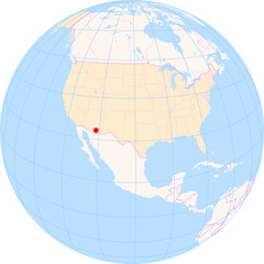 Location Map of Tucson Int. Airport (Tucson, Arizona, United States). IATA-code: TUS. No labels at all.