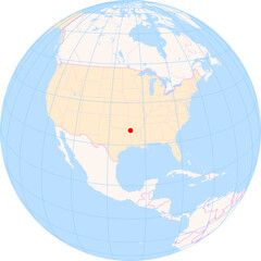 Location Map of Texarkana Regional Airport&nbsp;(Webb Field) (Texarkana, Arkansas, United States). IATA-code: TXK. No labels at all.