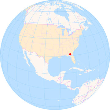 Location Map of Valdosta Regional Airport (Valdosta, Georgia, United States). IATA-code: VLD. No labels at all.