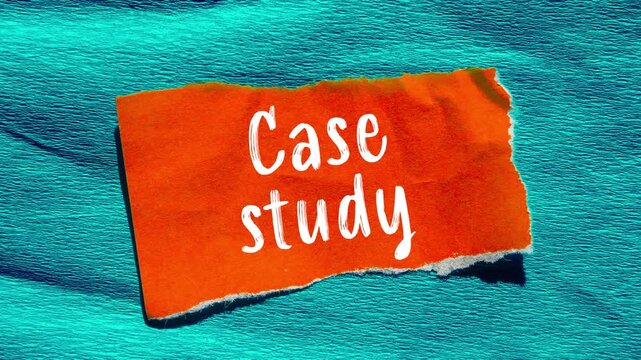 Case study message writing on ripped torn paper background